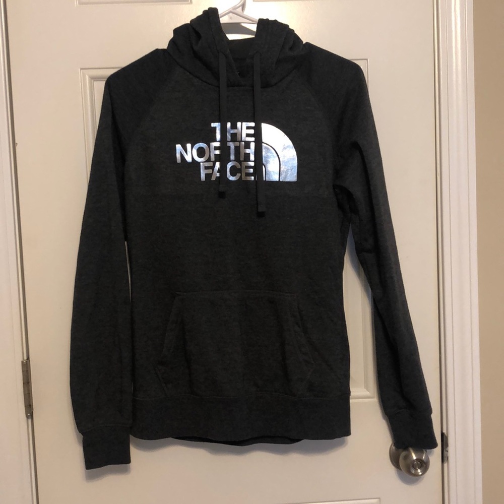 North Face dark grey hoodie